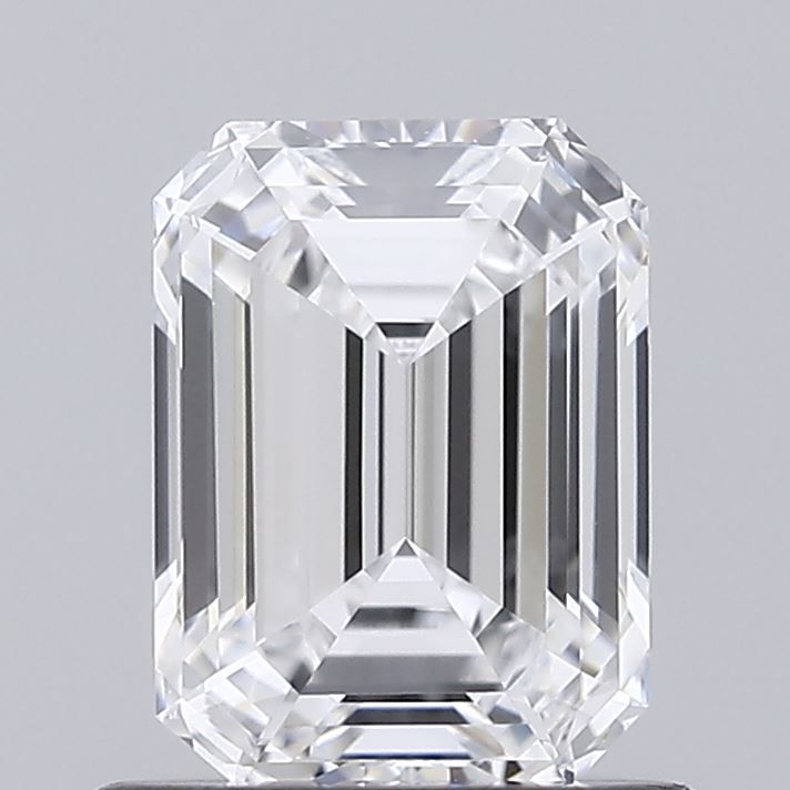 1.01 Carat Emerald Lab Diamond with  Cut Diamond in 14KT  view 1
