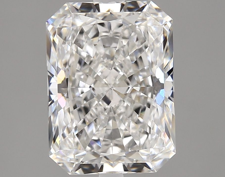 2.54 Carat Radiant Lab Diamond with  Cut Diamond in 14KT  view 1
