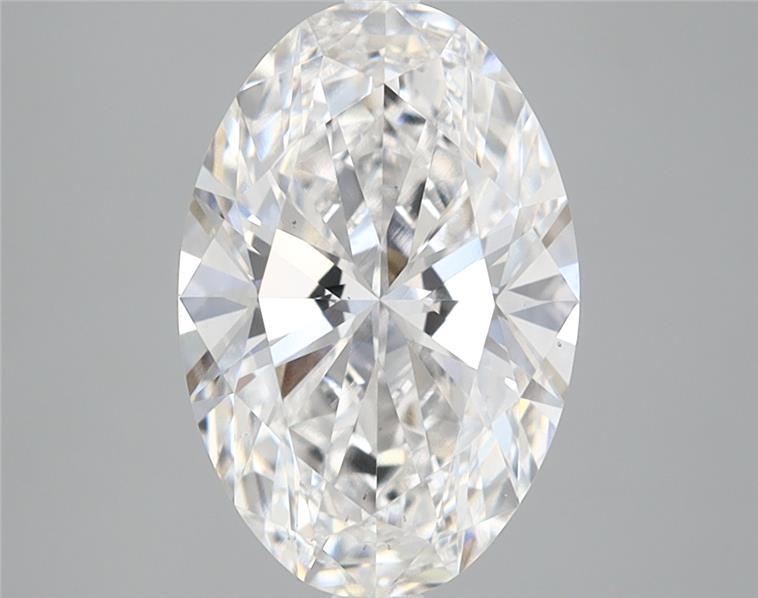 2.43 Carat Oval Lab Diamond with  Cut Diamond in 14KT  view 1
