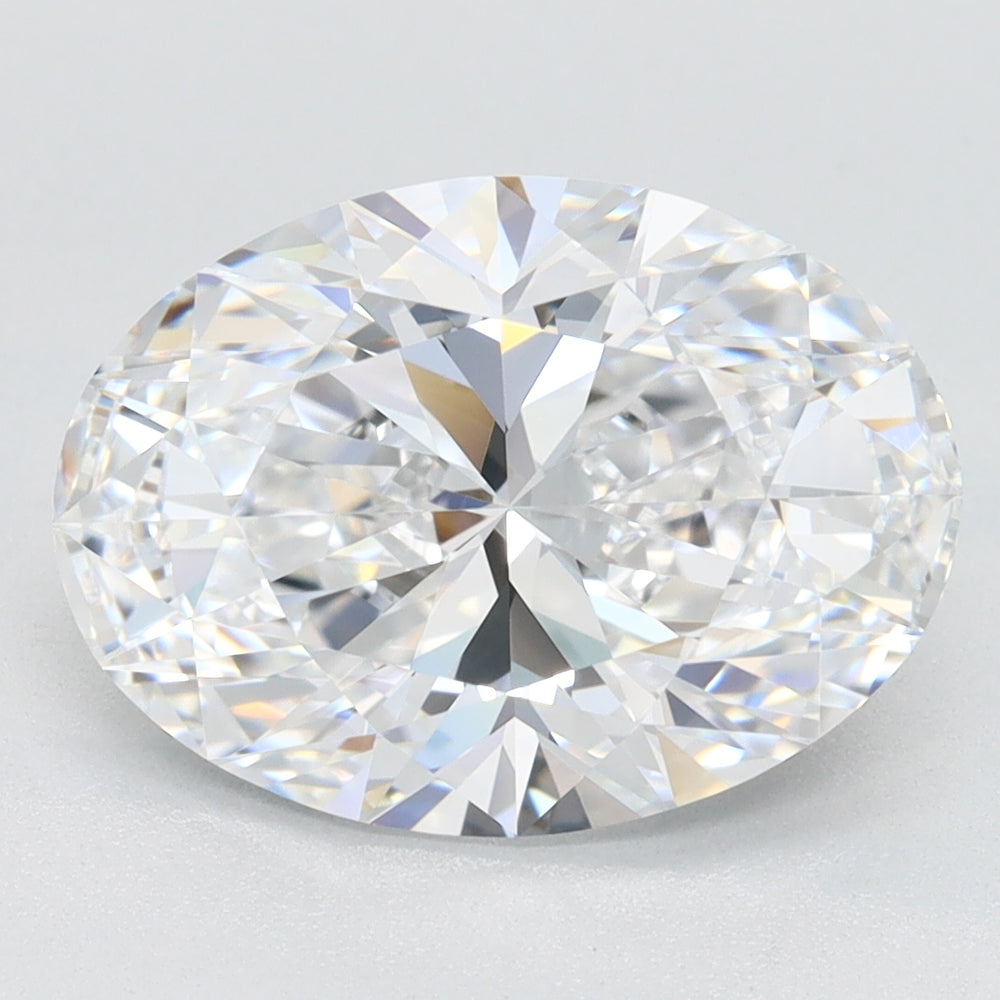 3.23 Carat Oval Lab Diamond with  Cut Diamond in 14KT  view 1
