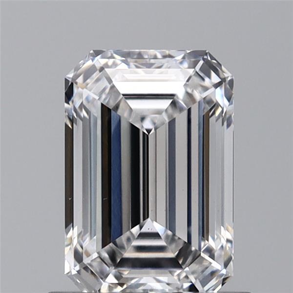 1.03 Carat Emerald Lab Diamond with  Cut Diamond in 14KT  view 1
