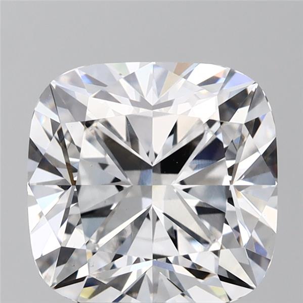 4.09 Carat Cushion Lab Diamond with  Cut Diamond in 14KT  view 1
