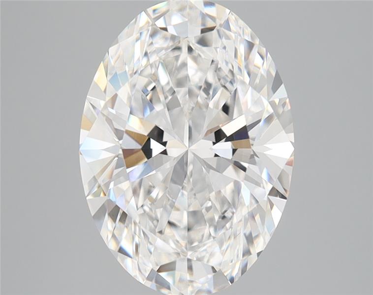 3.2 Carat Oval Lab Diamond with  Cut Diamond in 14KT  view 1
