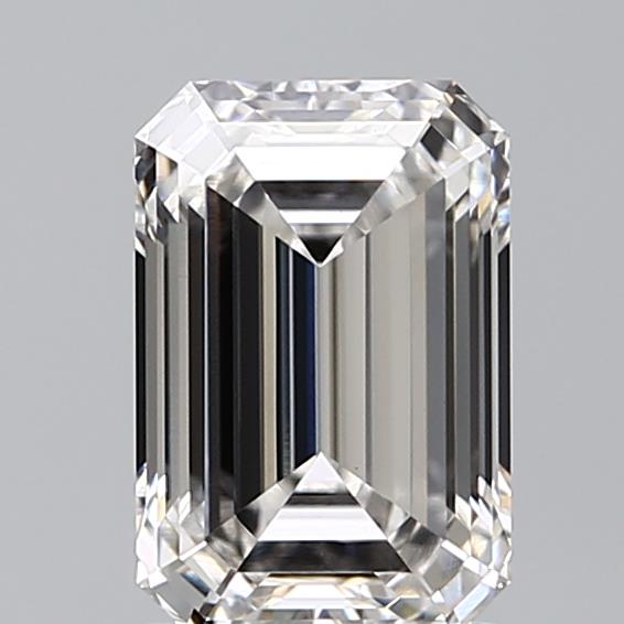2.11 Carat Emerald Lab Diamond with  Cut Diamond in 14KT  view 1
