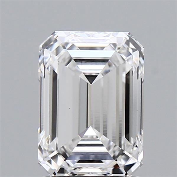 1.75 Carat Emerald Lab Diamond with  Cut Diamond in 14KT  view 1
