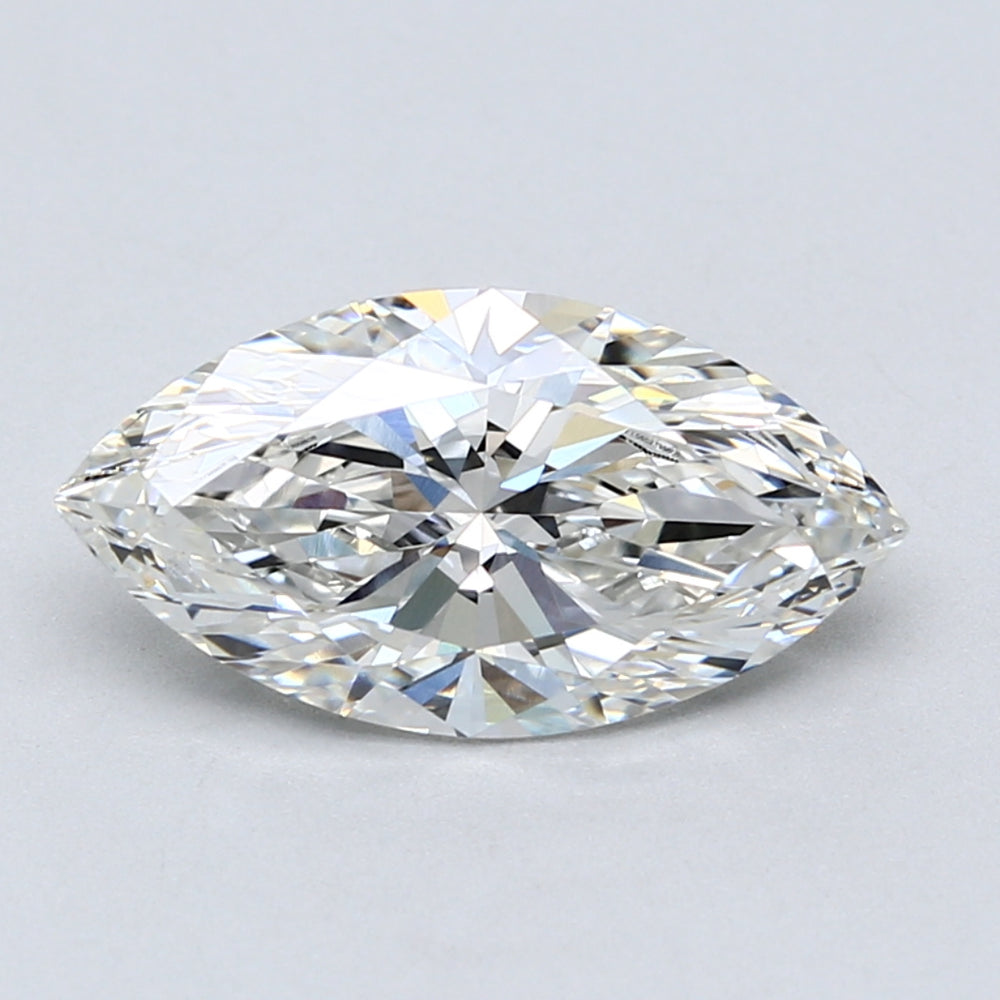 2.56 Carat Marquise Lab Diamond with  Cut Diamond in 14KT  view 1
