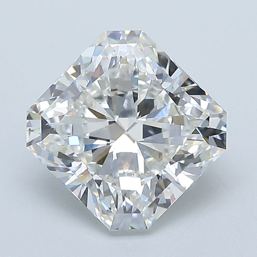2.52 Carat Radiant Lab Diamond with  Cut Diamond in 14KT  view 1
