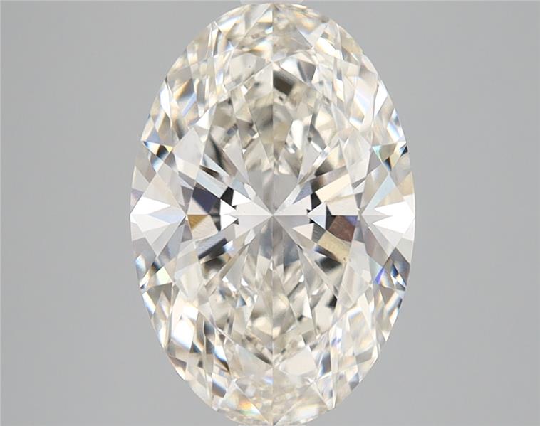 2.76 Carat Oval Lab Diamond with  Cut Diamond in 14KT  view 1
