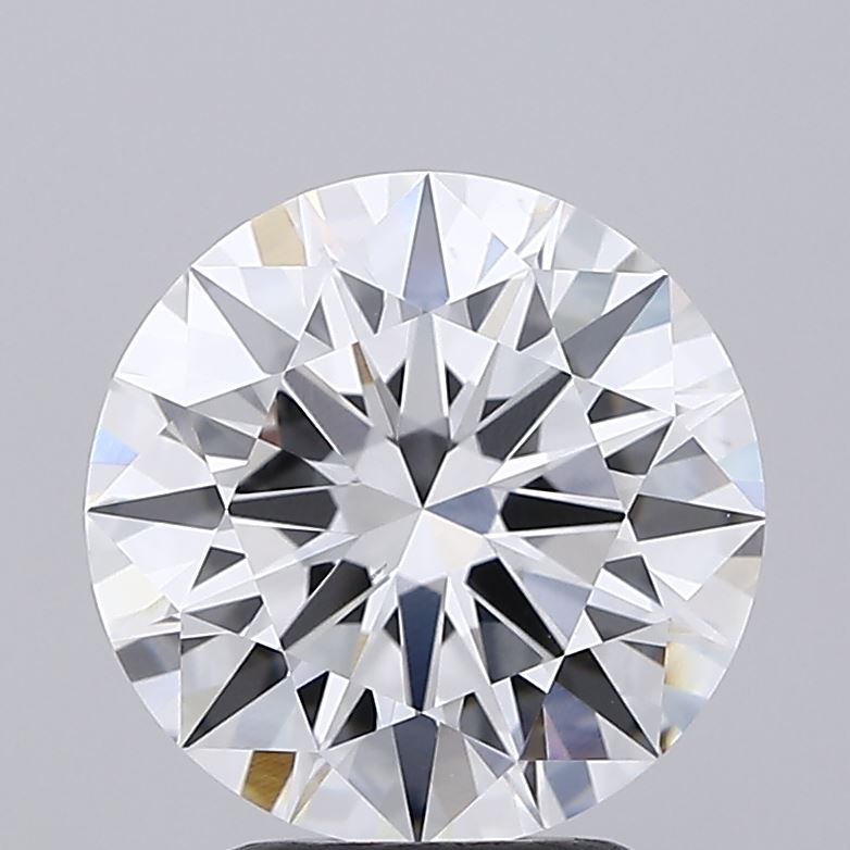 3.02 Carat Round Lab Diamond with  Cut Diamond in 14KT  view 1
