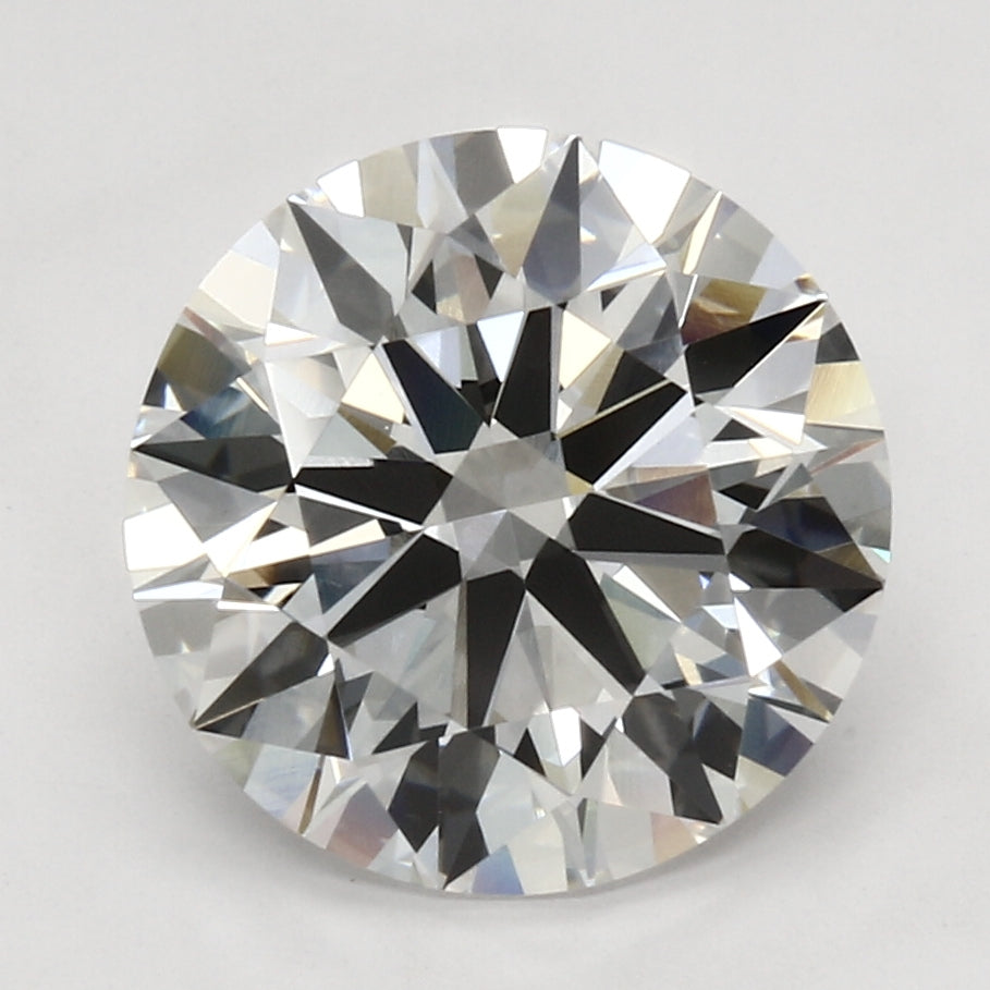 4.16 Carat Round Lab Diamond with  Cut Diamond in 14KT  view 1

