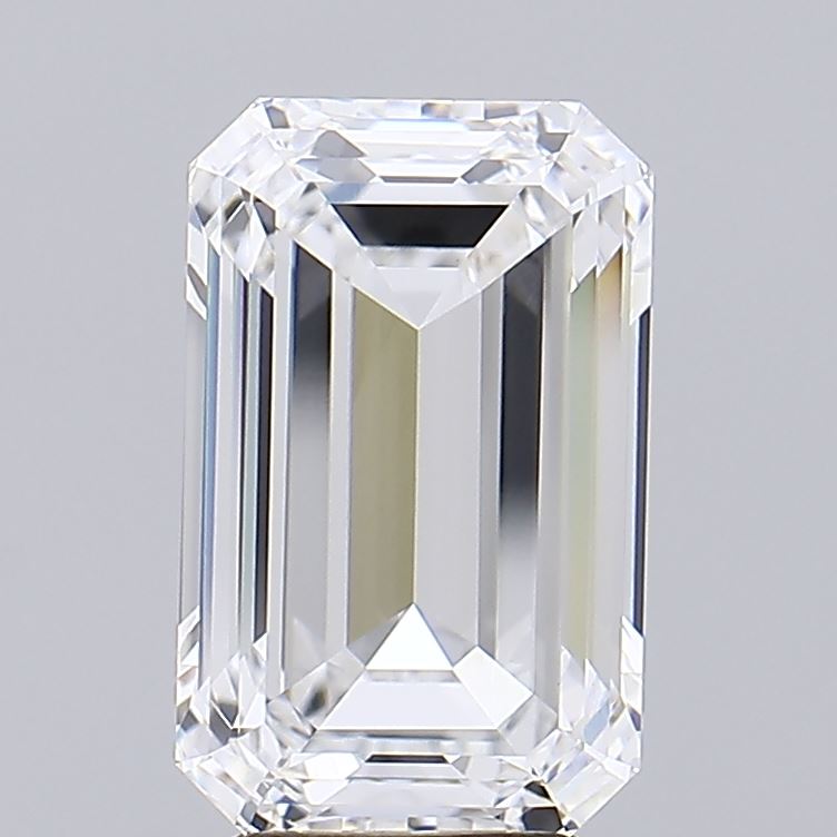 4.83 Carat Emerald Lab Diamond with  Cut Diamond in 14KT  view 1
