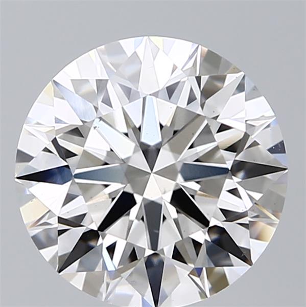 3.58 Carat Round Lab Diamond with  Cut Diamond in 14KT  view 1
