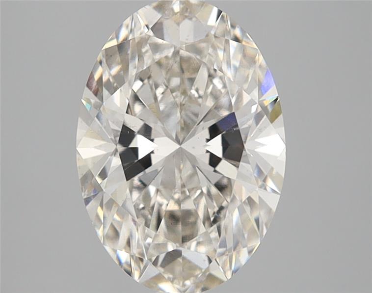 2.08 Carat Oval Lab Diamond with  Cut Diamond in 14KT  view 1
