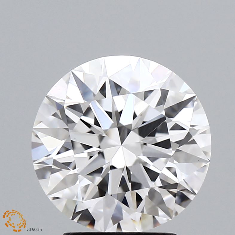 3.06 Carat Round Lab Diamond with  Cut Diamond in 14KT  view 1
