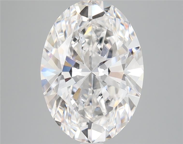 3.57 Carat Oval Lab Diamond with  Cut Diamond in 14KT  view 1
