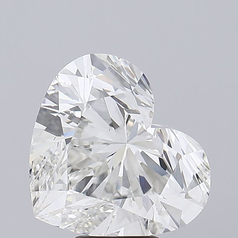 7.54 Carat Heart Lab Diamond with  Cut Diamond in 14KT  view 1
