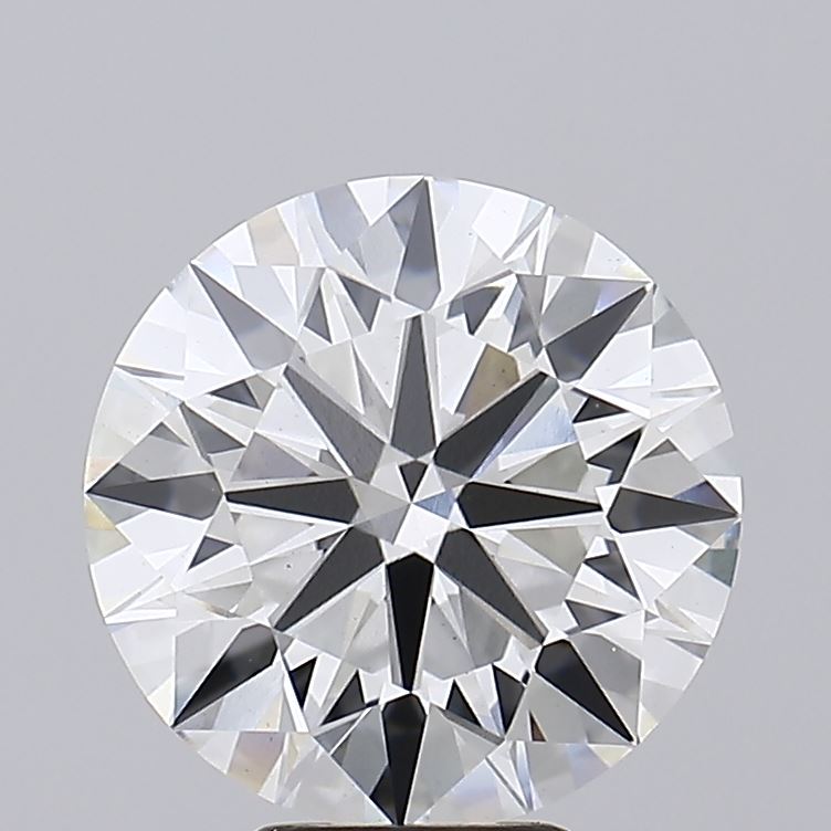 6.6 Carat Round Lab Diamond with  Cut Diamond in 14KT  view 1
