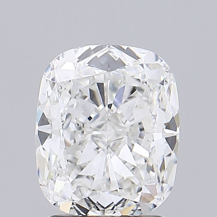 2.0 Carat Cushion Lab Diamond with  Cut Diamond in 14KT  view 1
