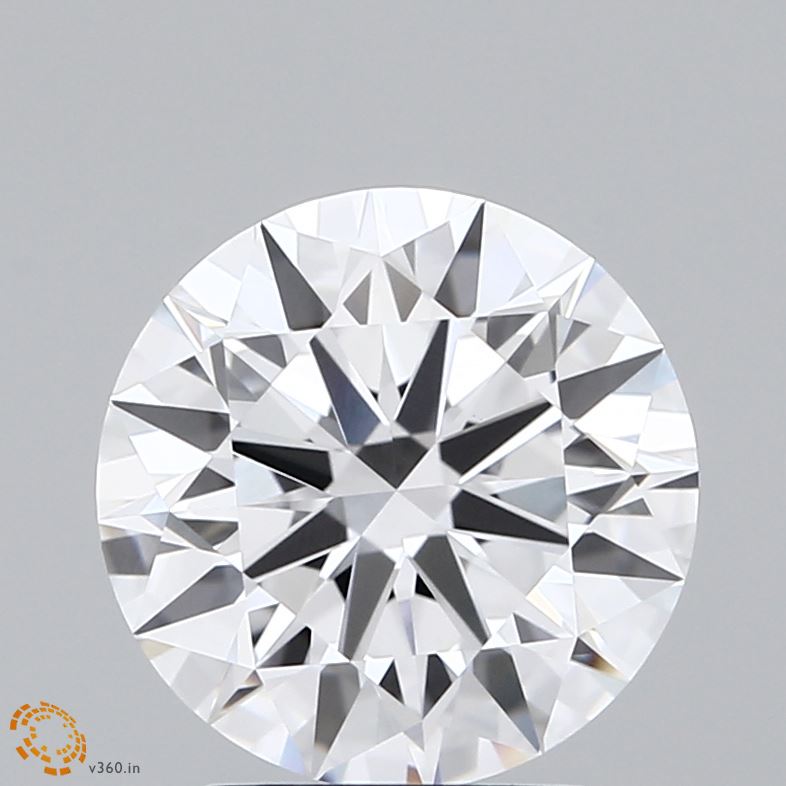 2.83 Carat Round Lab Diamond with  Cut Diamond in 14KT  view 1
