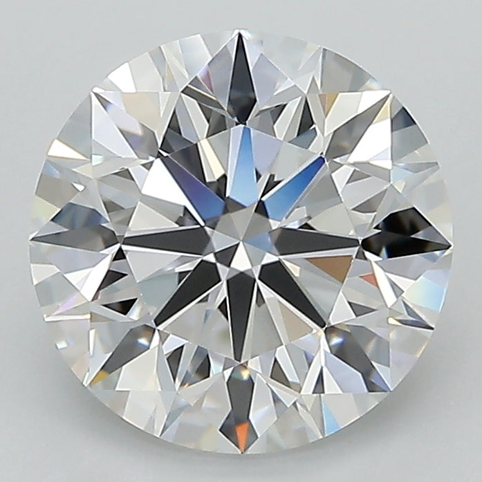 2.55 Carat Round Lab Diamond with  Cut Diamond in 14KT  view 1
