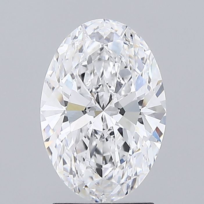 2.05 Carat Oval Lab Diamond with  Cut Diamond in 14KT  view 1

