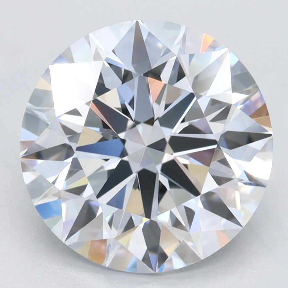 3.53 Carat Round Lab Diamond with  Cut Diamond in 14KT  view 1
