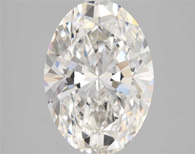 2.09 Carat Oval Lab Diamond with  Cut Diamond in 14KT  view 1
