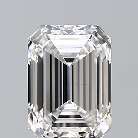 2.07 Carat Emerald Lab Diamond with  Cut Diamond in 14KT  view 1
