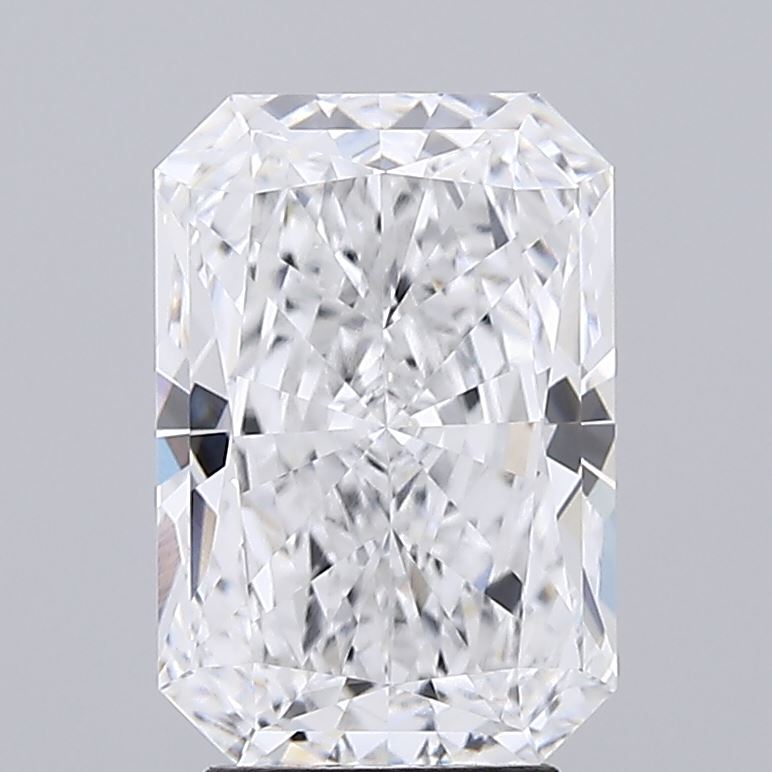 3.75 Carat Radiant Lab Diamond with  Cut Diamond in 14KT  view 1
