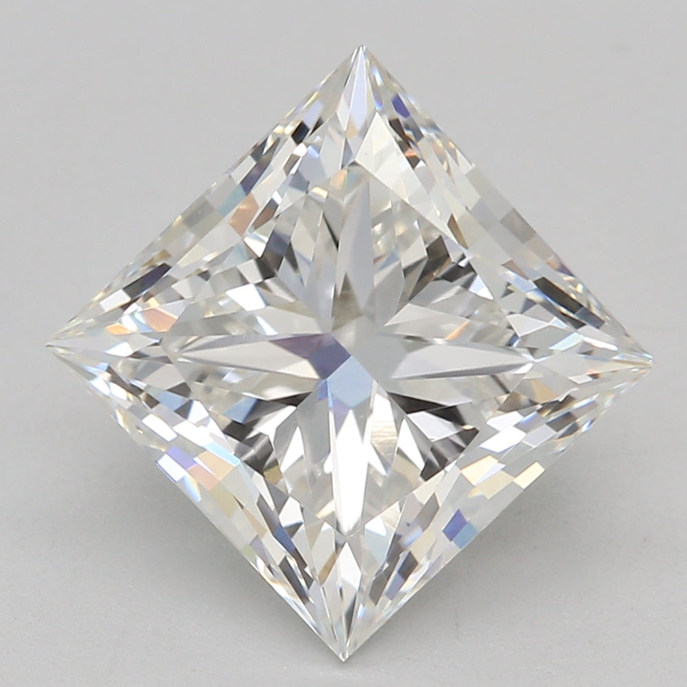 2.52 Carat Princess Lab Diamond with  Cut Diamond in 14KT  view 1
