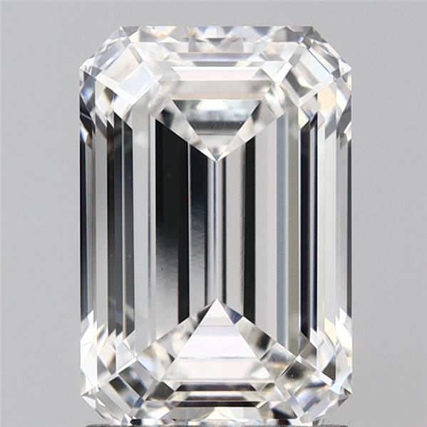 2.01 Carat Emerald Lab Diamond with  Cut Diamond in 14KT  view 1
