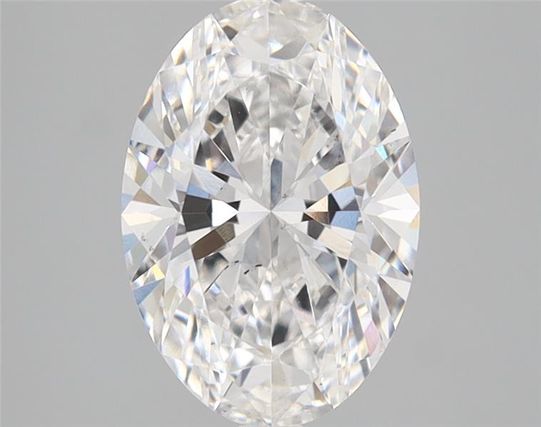 2.03 Carat Oval Lab Diamond with  Cut Diamond in 14KT  view 1
