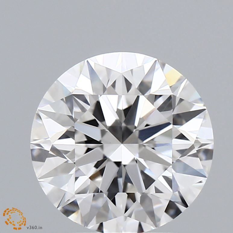 3.22 Carat Round Lab Diamond with  Cut Diamond in 14KT  view 1
