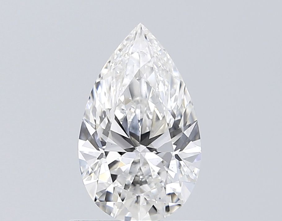 1.0 Carat Pear Lab Diamond with  Cut Diamond in 14KT  view 1
