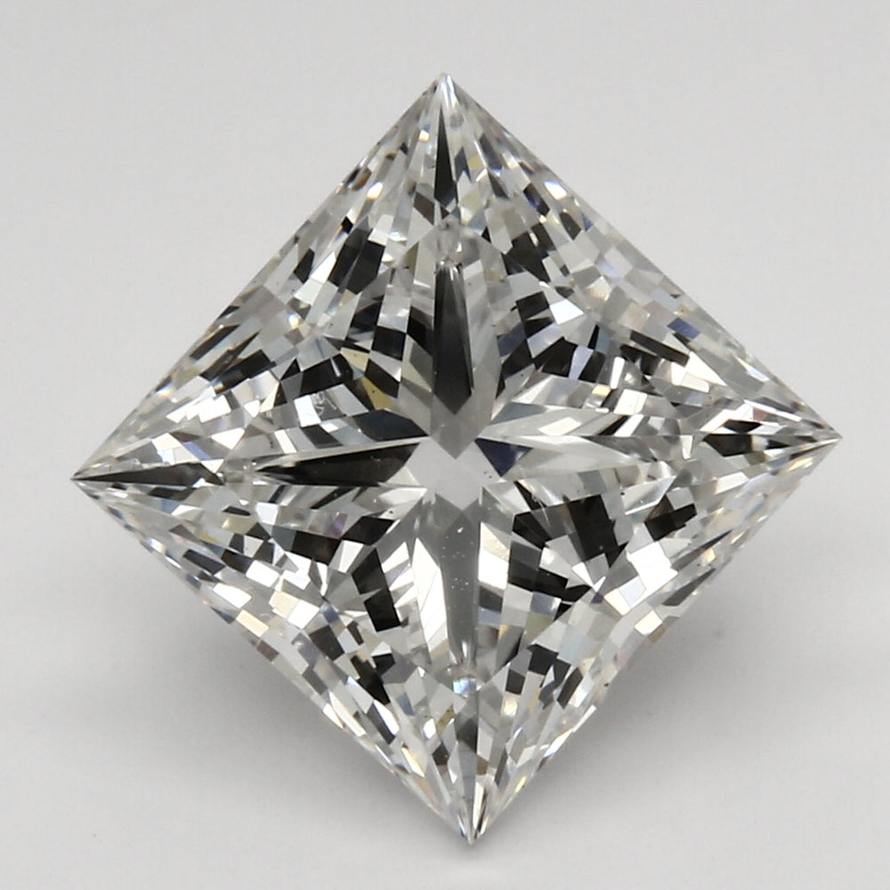 5.06 Carat Princess Lab Diamond with  Cut Diamond in 14KT  view 1
