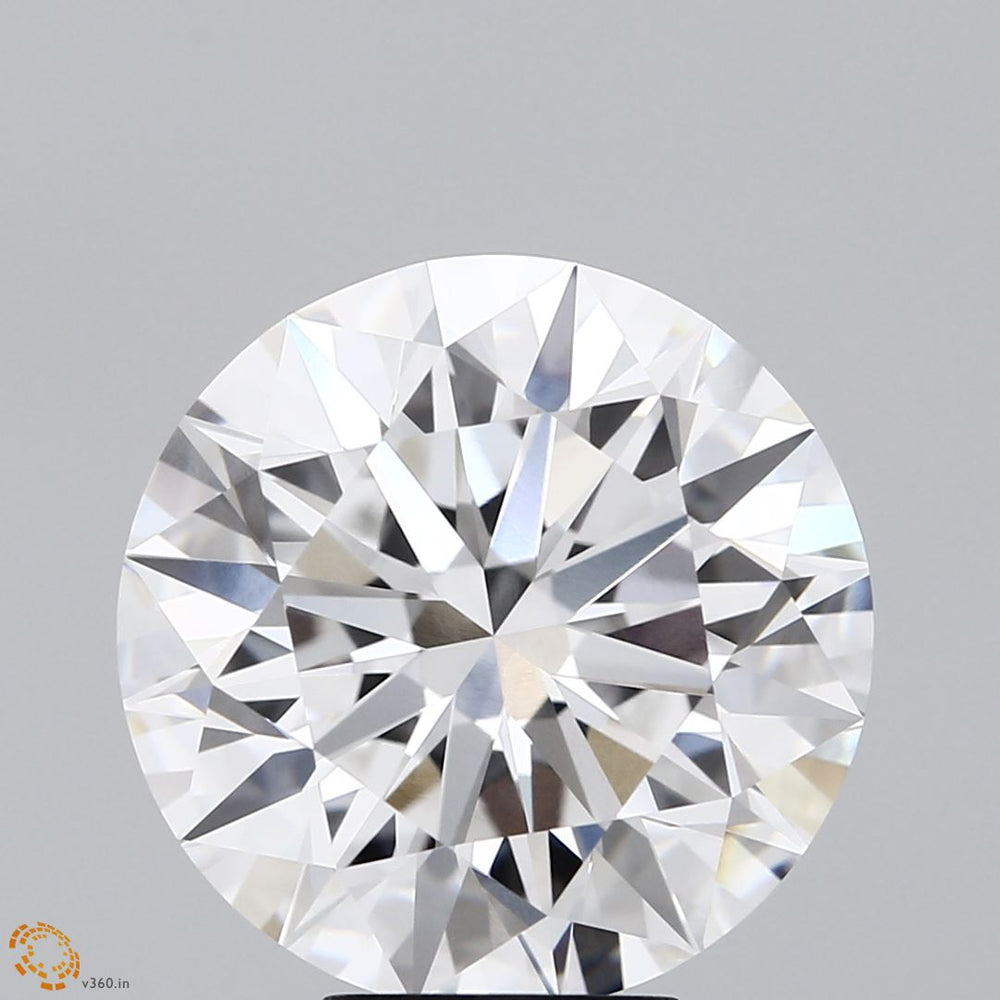 7.36 Carat Round Lab Diamond with  Cut Diamond in 14KT  view 1
