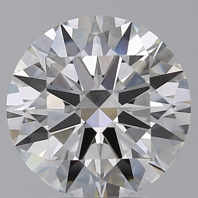 4.02 Carat Round Lab Diamond with  Cut Diamond in 14KT  view 1

