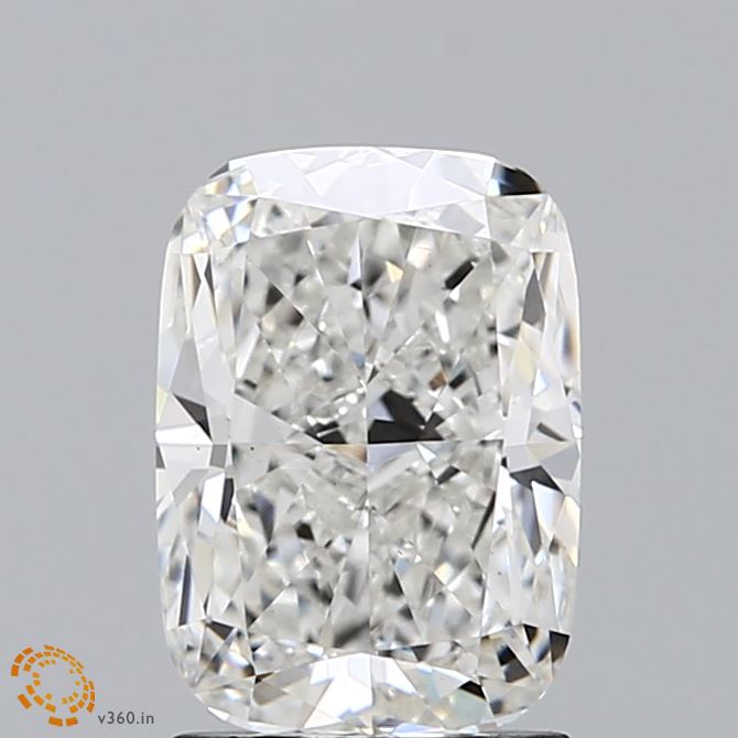 2.04 Carat Cushion Lab Diamond with  Cut Diamond in 14KT  view 1
