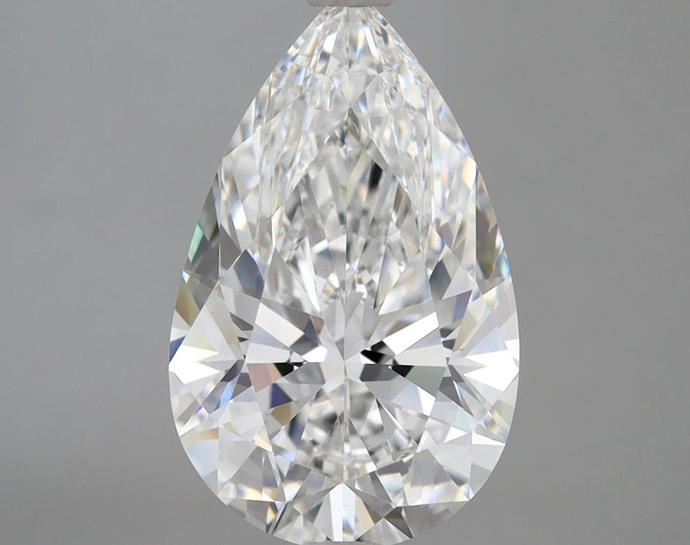 4.17 Carat Pear Lab Diamond with  Cut Diamond in 14KT  view 1
