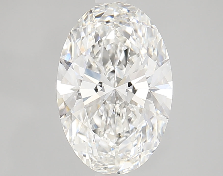 2.41 Carat Oval Lab Diamond with  Cut Diamond in 14KT  view 1
