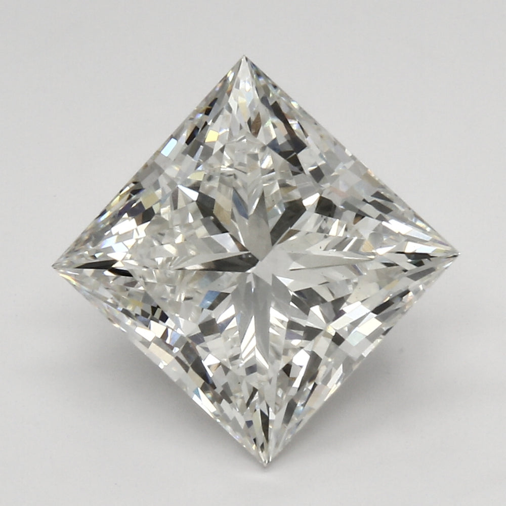 5.07 Carat Princess Lab Diamond with  Cut Diamond in 14KT  view 1
