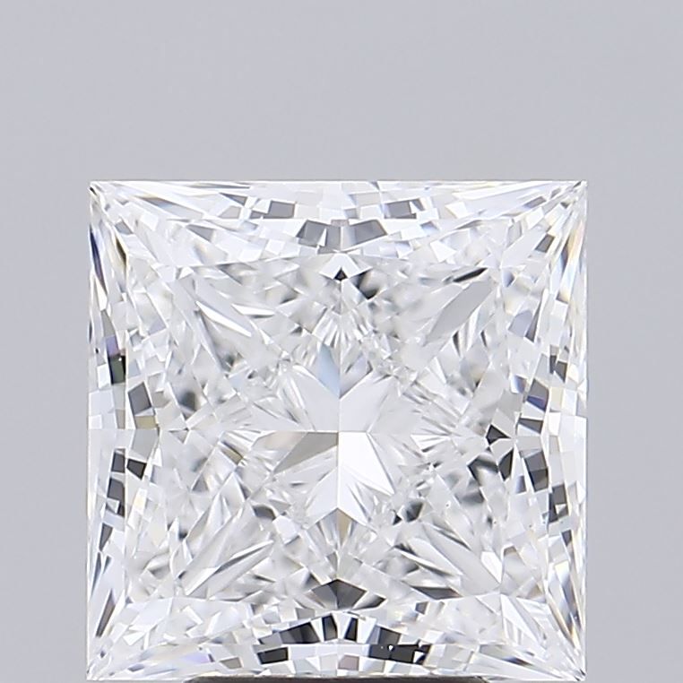 5.19 Carat Princess Lab Diamond with  Cut Diamond in 14KT  view 1
