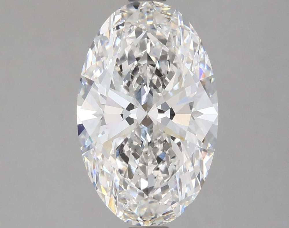 2.9 Carat Oval Lab Diamond with  Cut Diamond in 14KT  view 1
