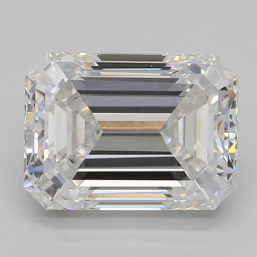 2.05 Carat Emerald Lab Diamond with  Cut Diamond in 14KT  view 1
