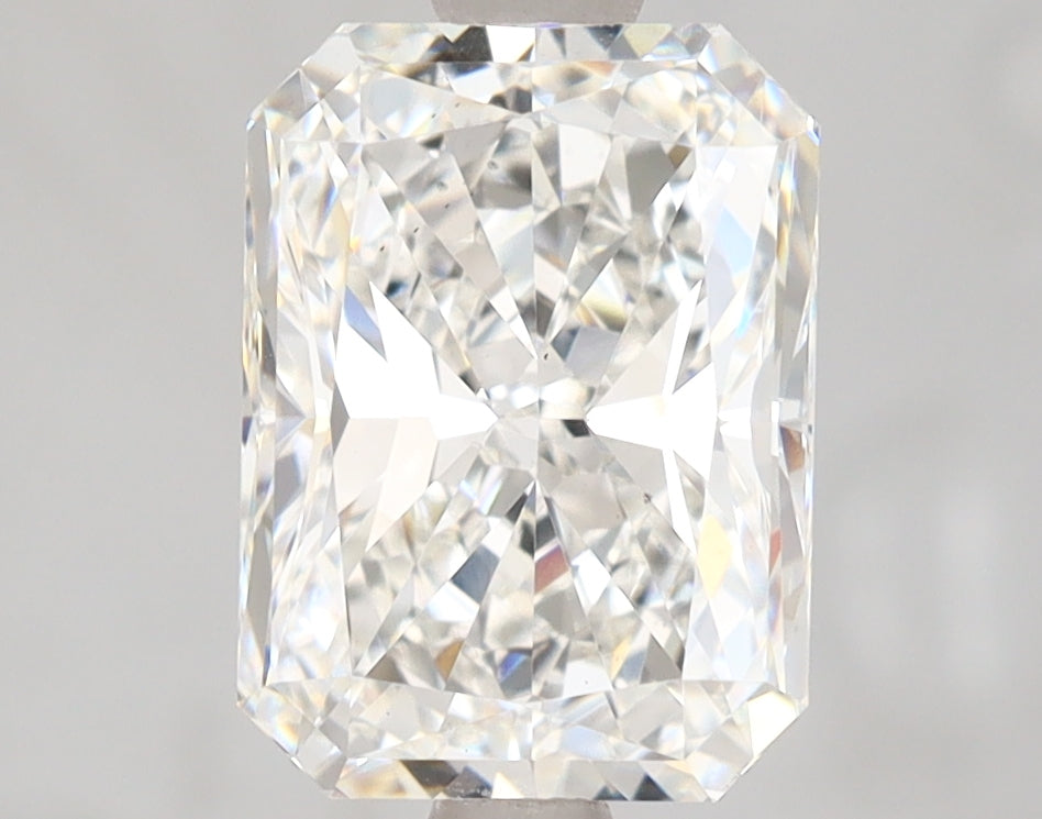 2.53 Carat Radiant Lab Diamond with  Cut Diamond in 14KT  view 1
