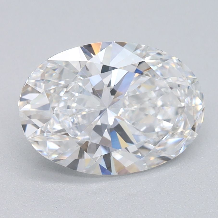 2.59 Carat Oval Lab Diamond with  Cut Diamond in 14KT  view 1
