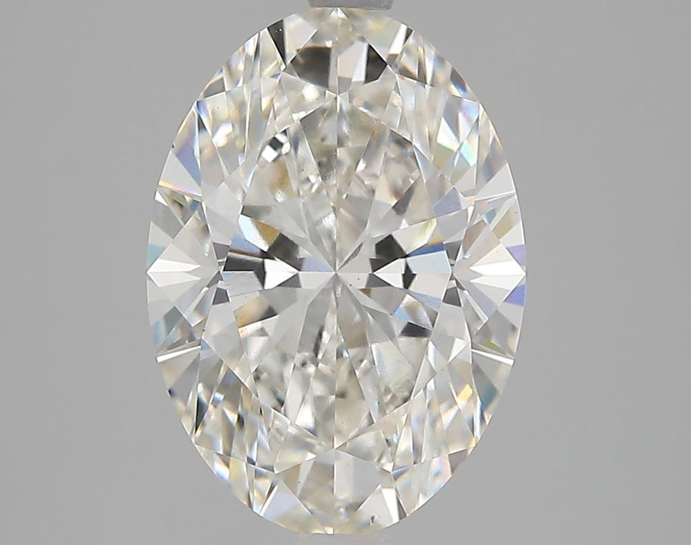 3.11 Carat Oval Lab Diamond with  Cut Diamond in 14KT  view 1
