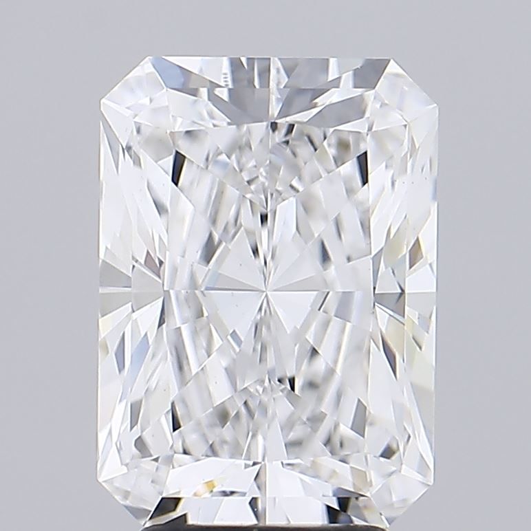 4.44 Carat Radiant Lab Diamond with  Cut Diamond in 14KT  view 1
