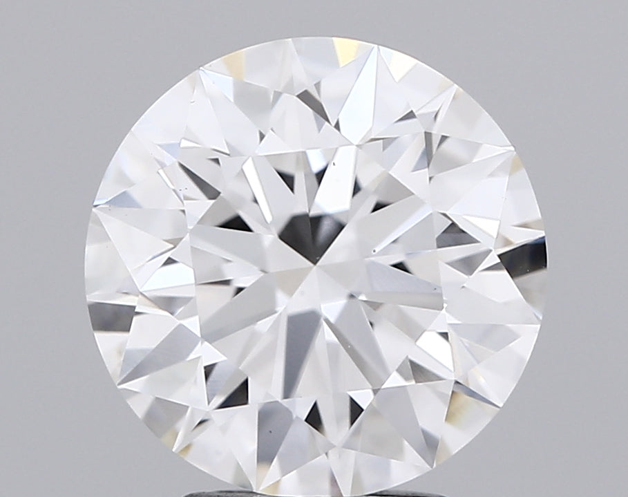 3.2 Carat Round Lab Diamond with  Cut Diamond in 14KT  view 1
