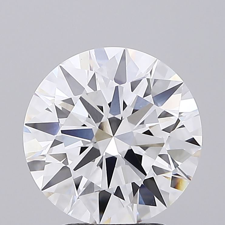 2.86 Carat Round Lab Diamond with  Cut Diamond in 14KT  view 1

